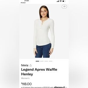 Faherty waffle knot top size small